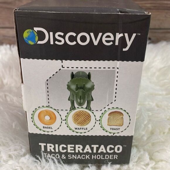 DISCOVERY Tricerataco Dinosaur  2 Taco & Snack Holder Green New in Opened Box - Picture 4 of 9